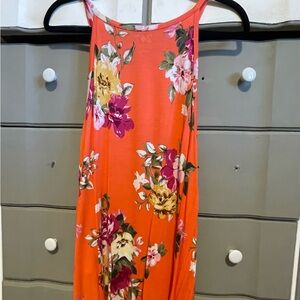 Maurices Floral Orange Tank Top